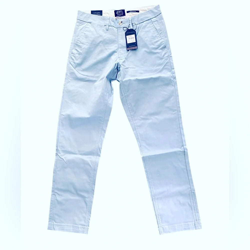 Ben Sherman straight fit, stretch chinos size 30x32, cerulean bl, new with tags